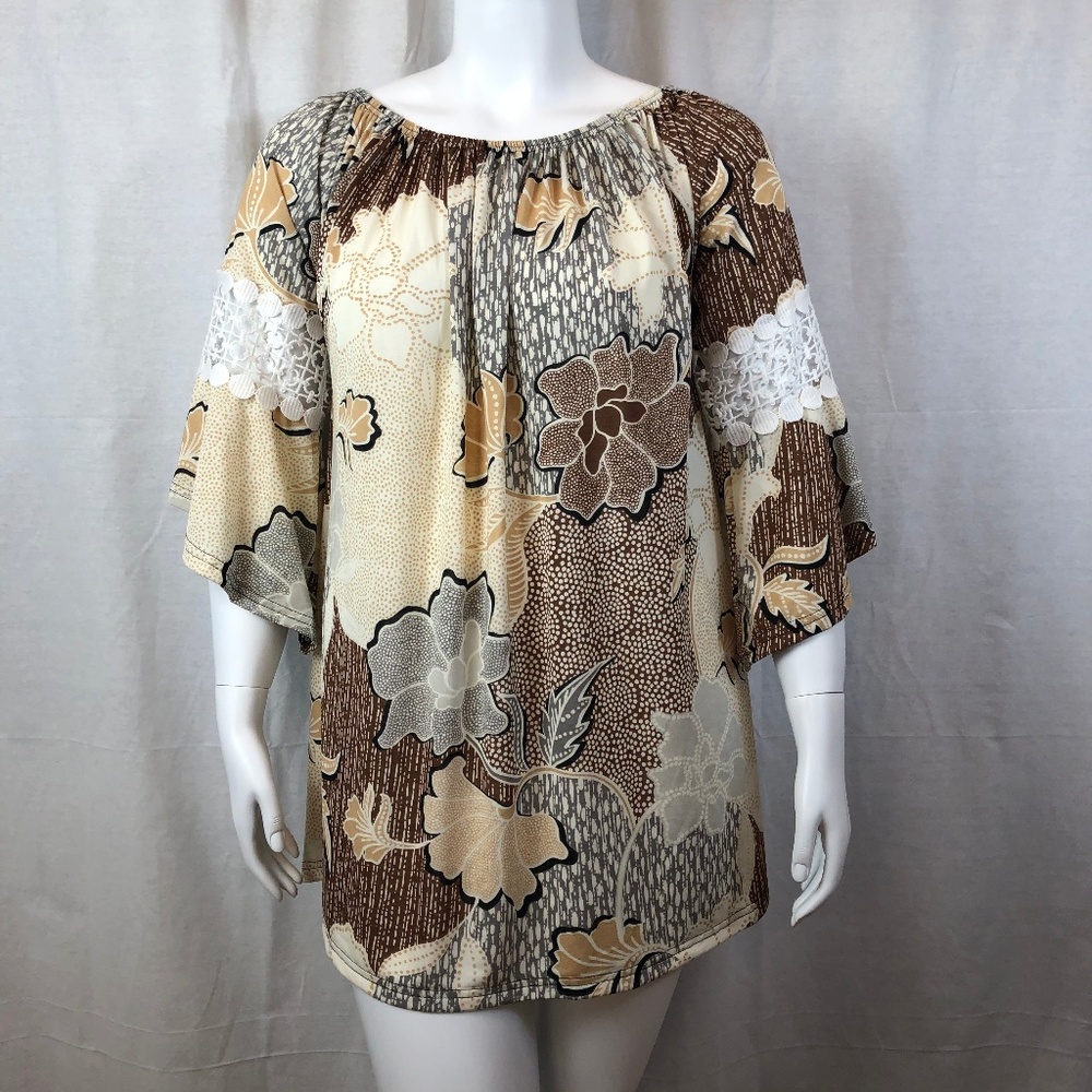 WinWin Pin Wheel Sleeve Tunic 2XL-3XL